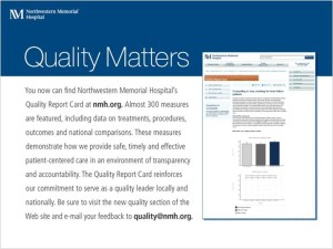 Quality Matters Flyer for Northwestern Memorial Hospital